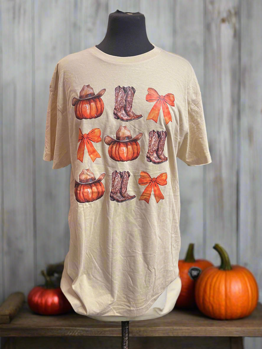 Pumpkins, Boots, and Bows T-Shirt