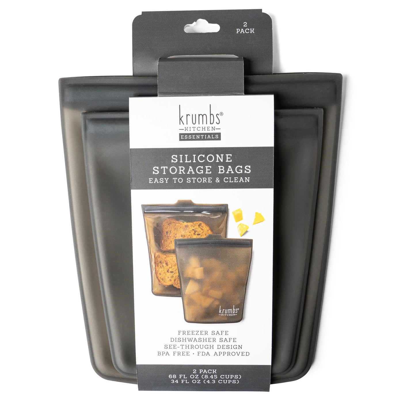 2-Pack Silicone Storage Bags Assortment