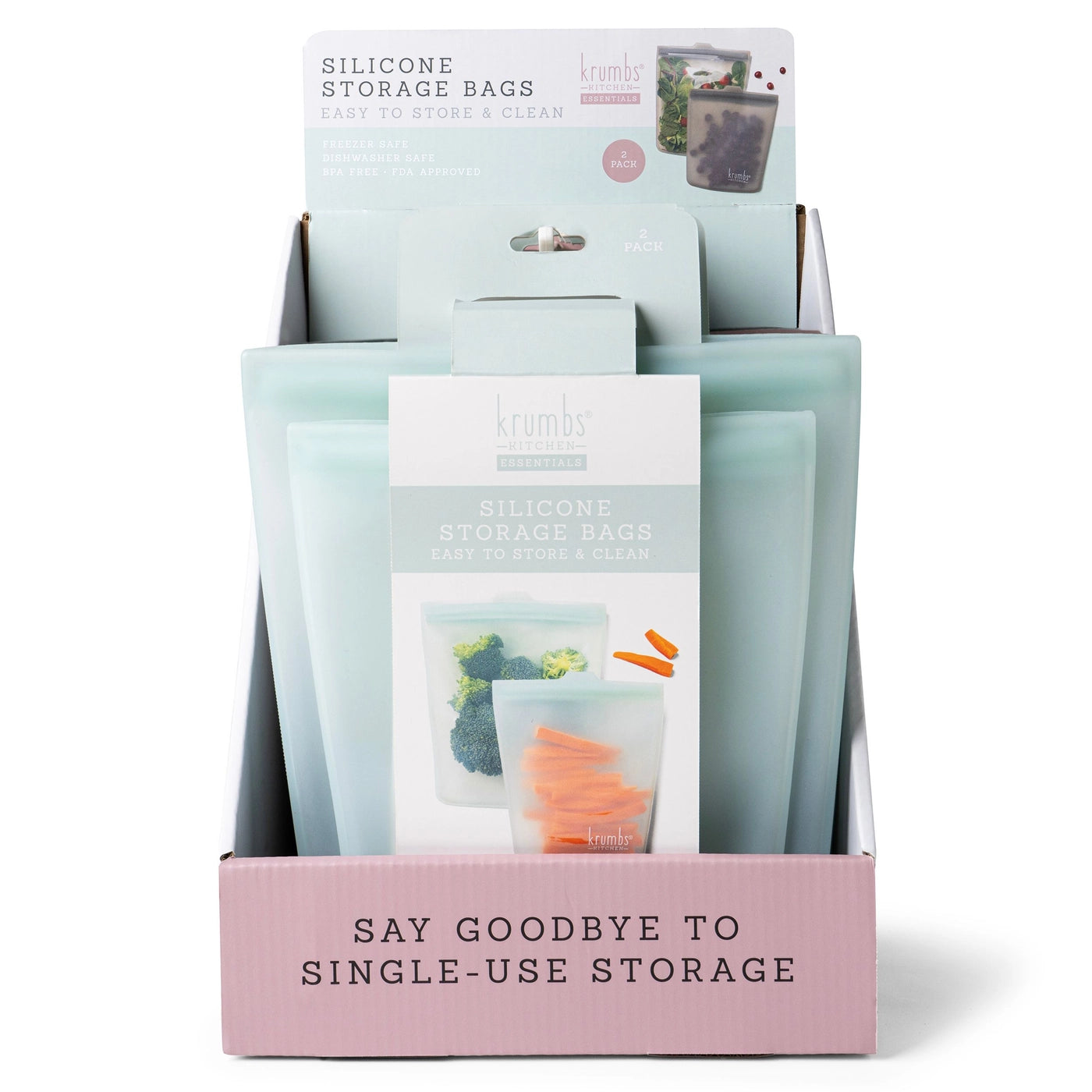 2-Pack Silicone Storage Bags Assortment