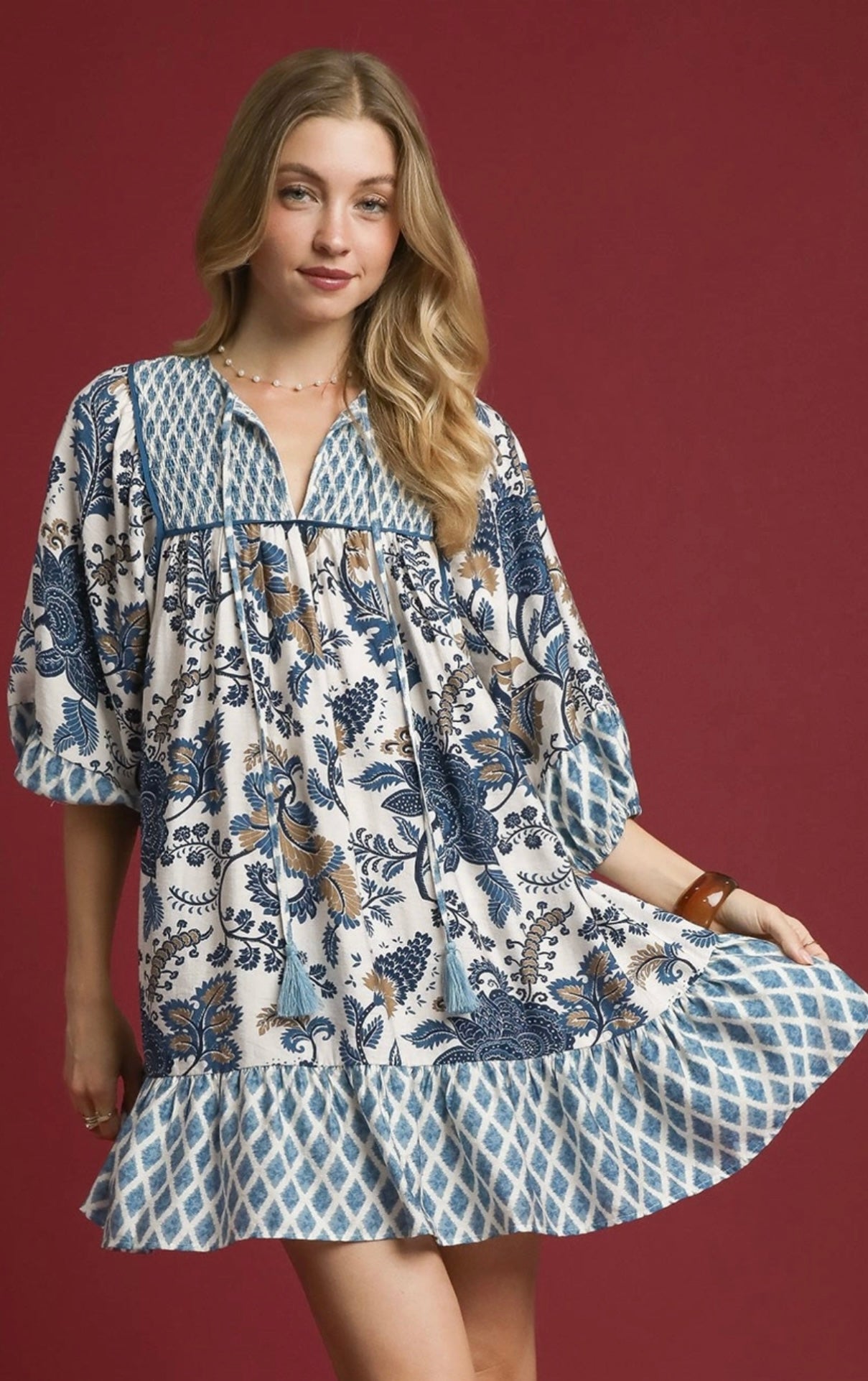 Blue Floral Umgee
