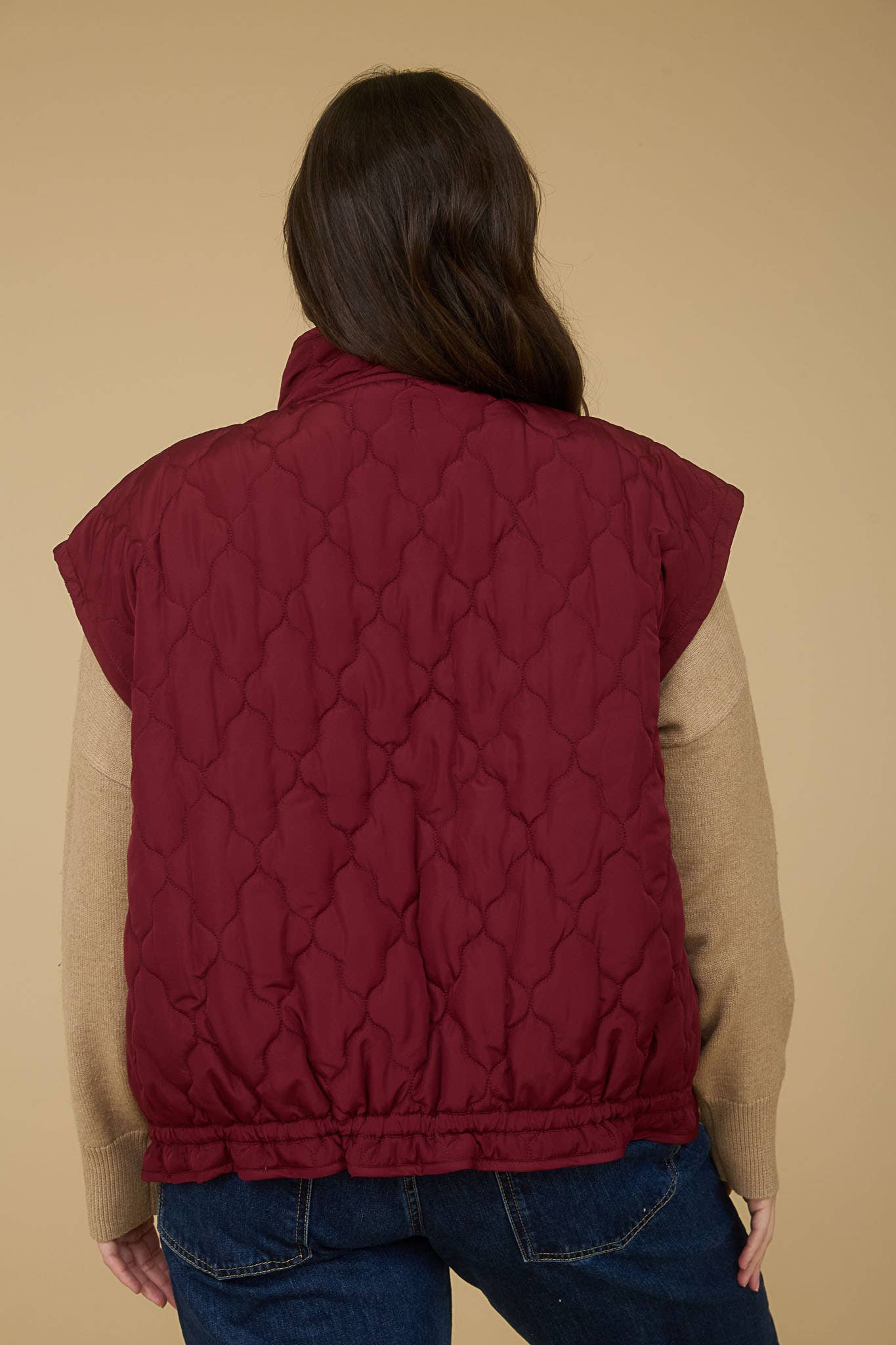 Snap Button Down Quilted Vest