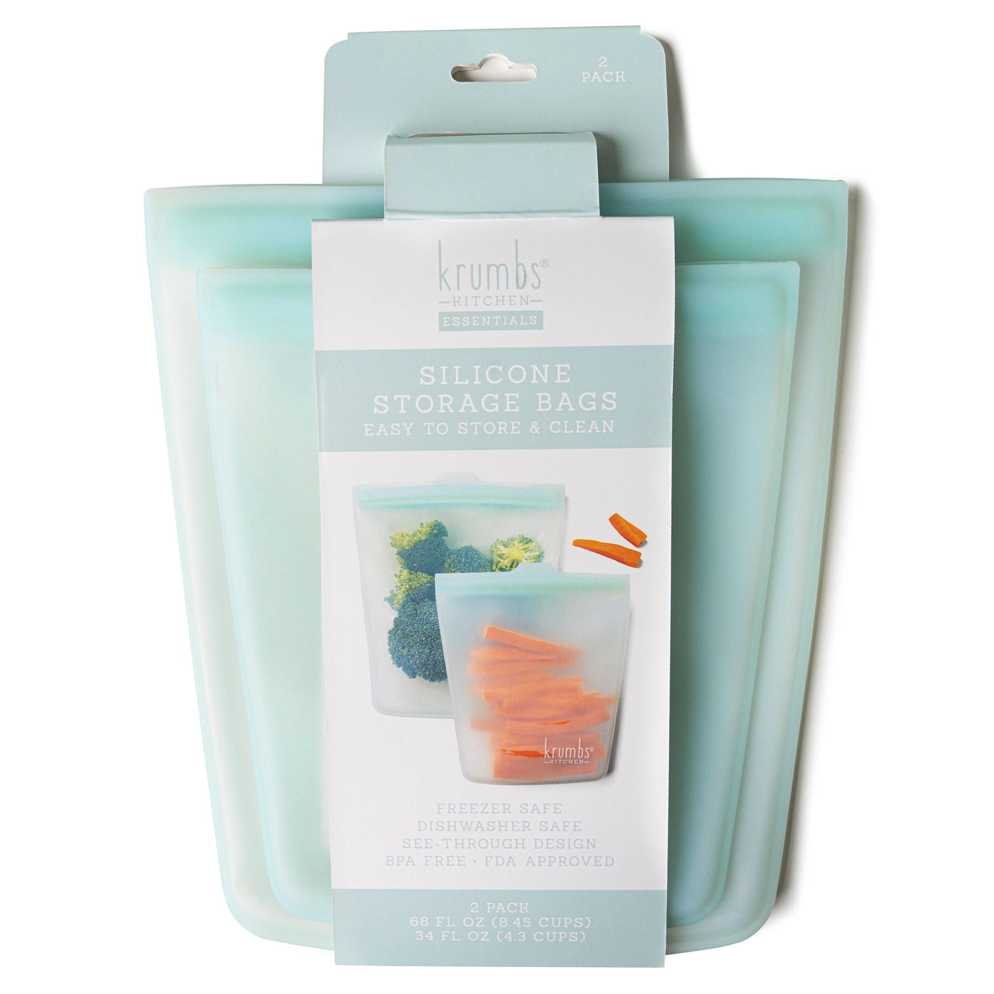 2-Pack Silicone Storage Bags Assortment