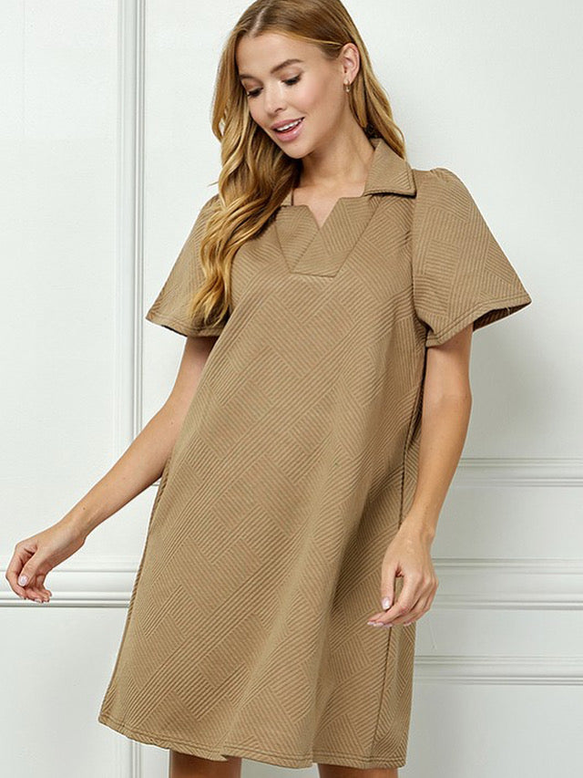 Tan Textured Dress