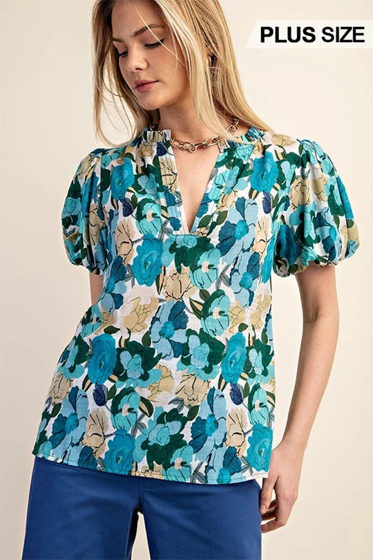Floral Split Neck Gigio