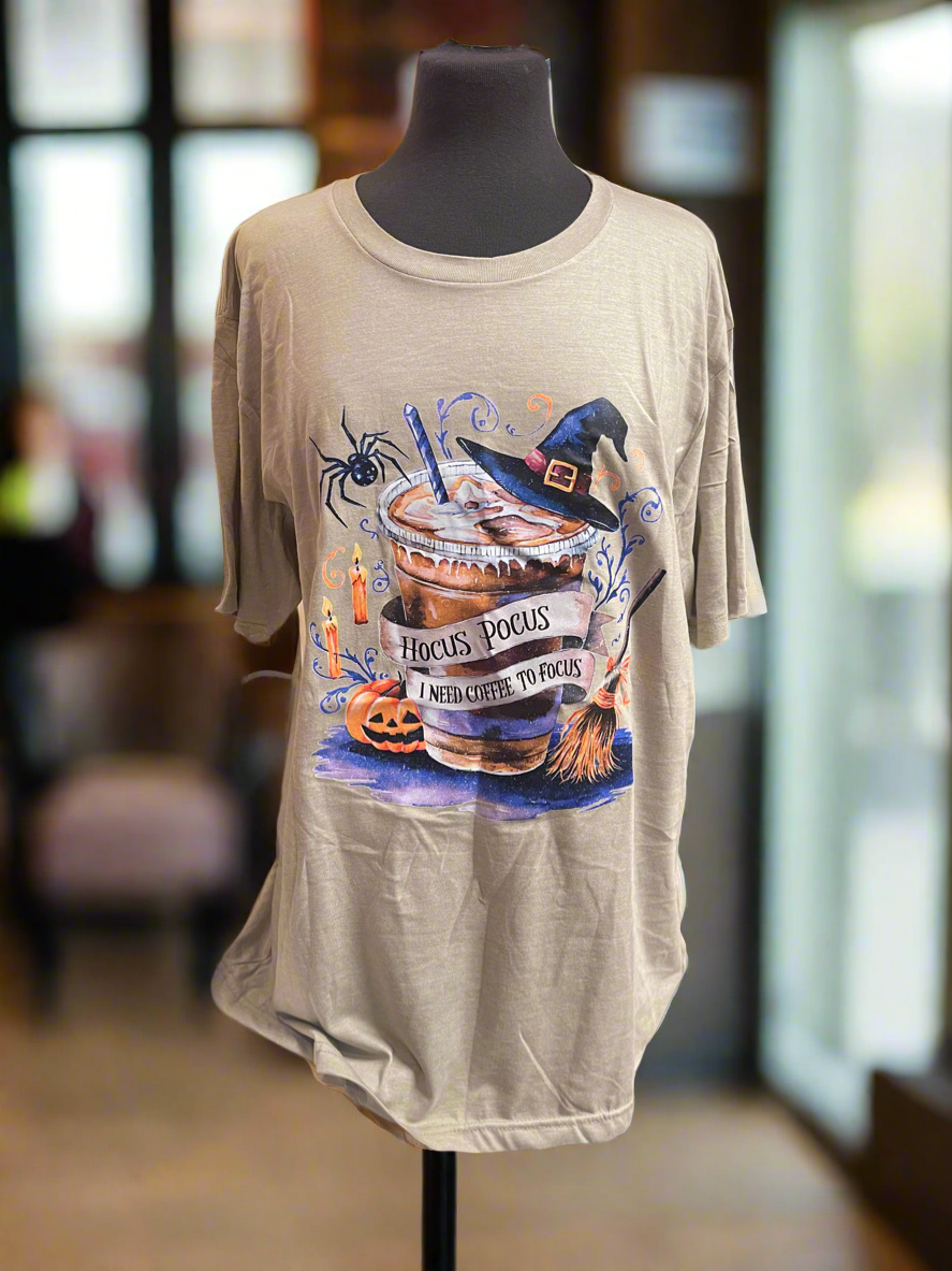 “Hocus Pocus I Need Coffee to Focus” T-Shirt