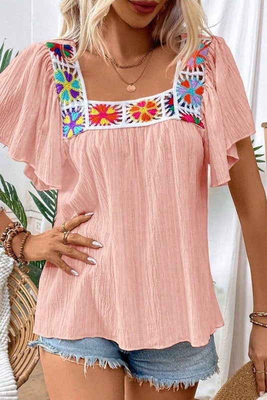 Pink Crochet Top