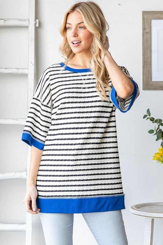 Short Sleeve Striped Top