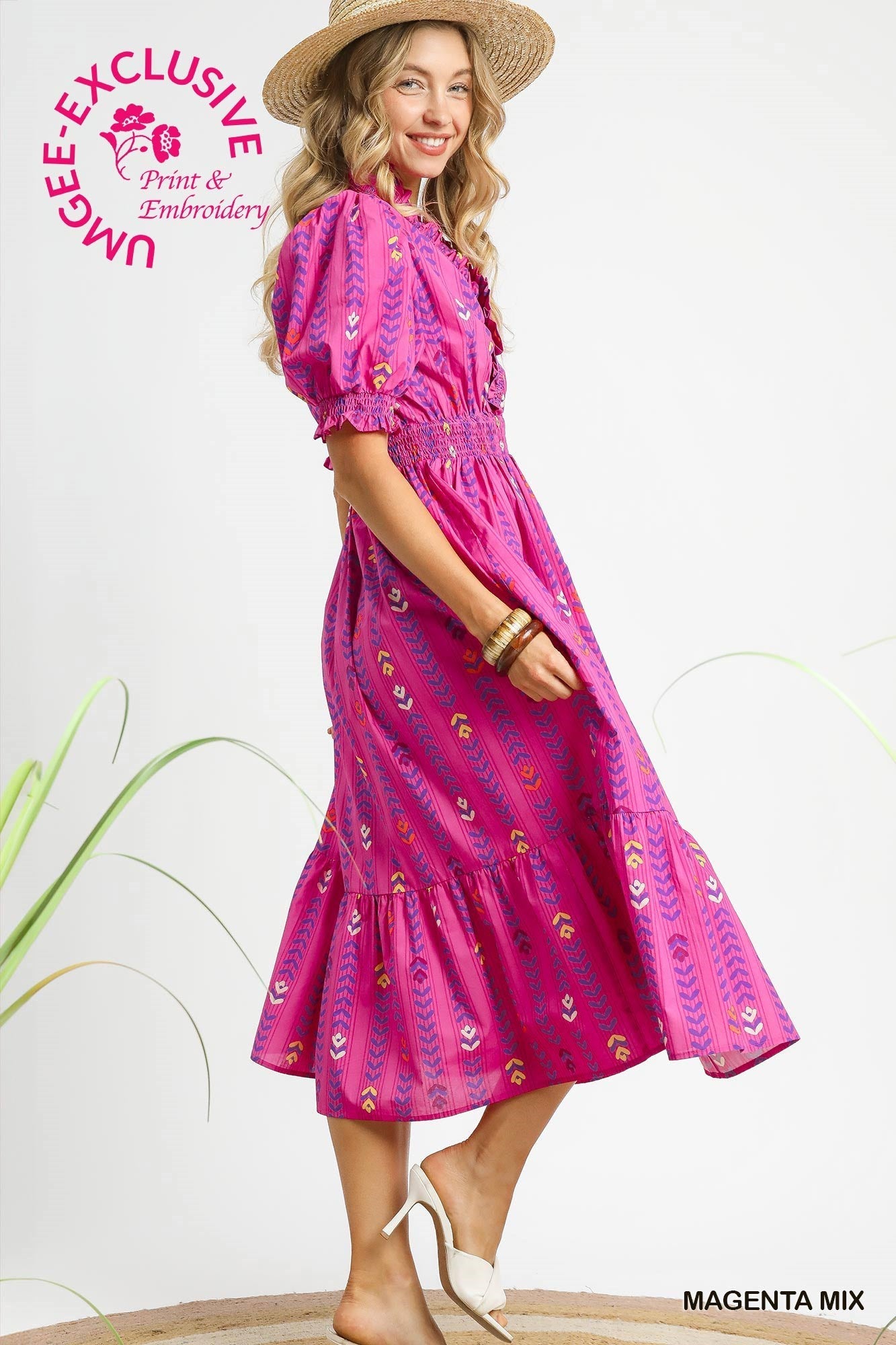 Umgee Spring Midi Dress