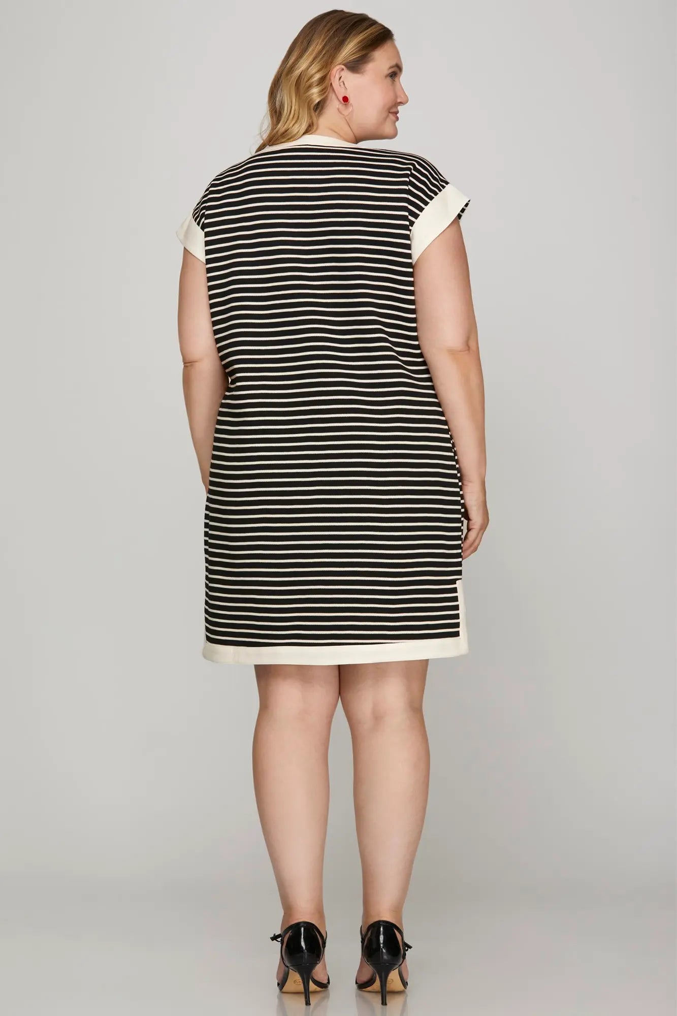 Black and White Striped Dress