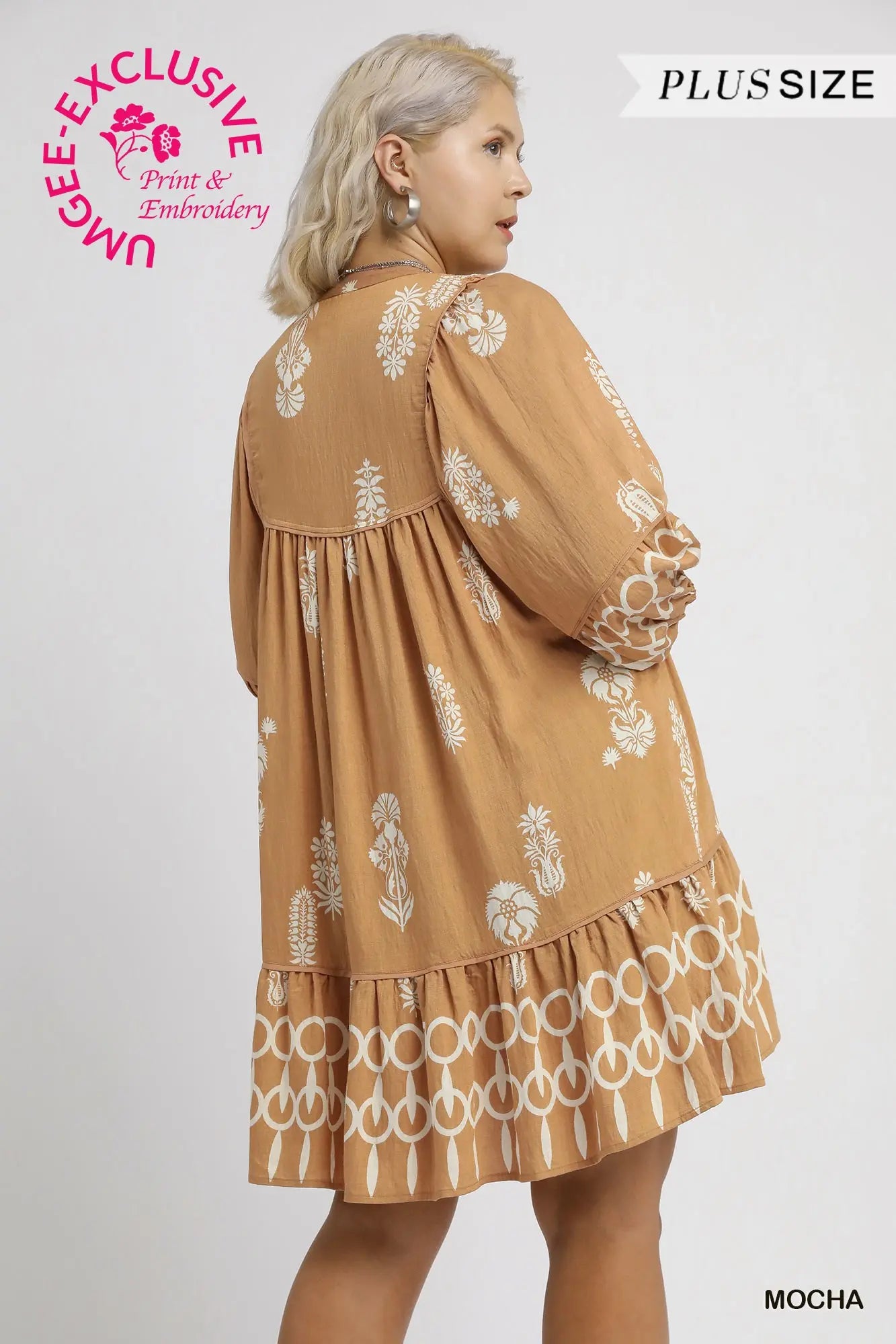 Boarder Print Tassel Dress