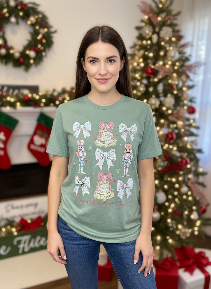 Rhinestone Bow + Nutcracker T-Shirt