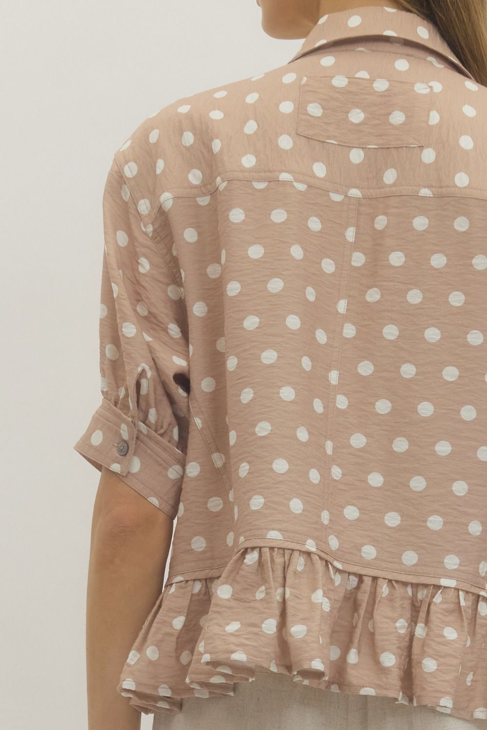Polka Dot Short Sleeve Top
