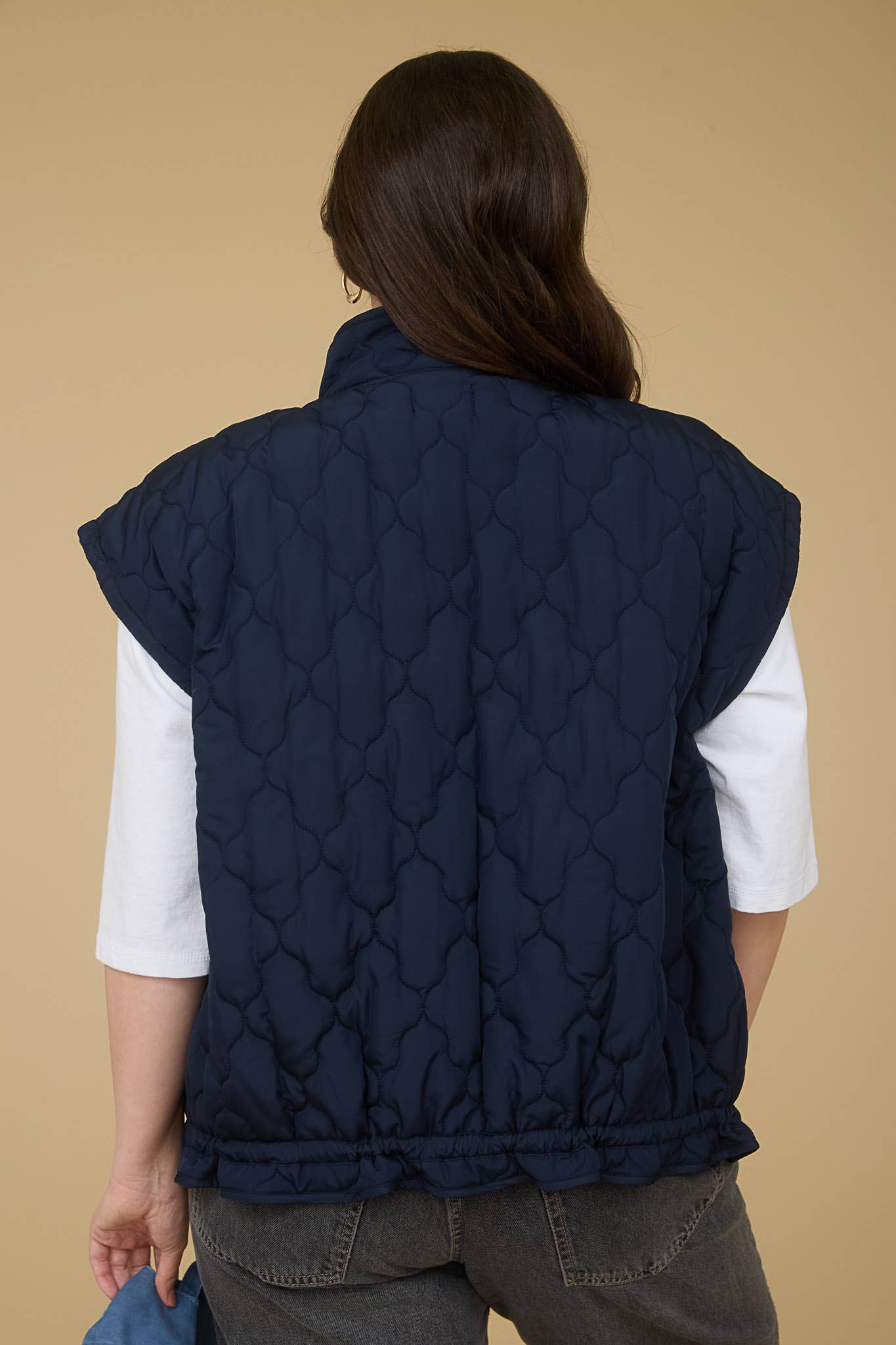 Snap Button Down Quilted Vest