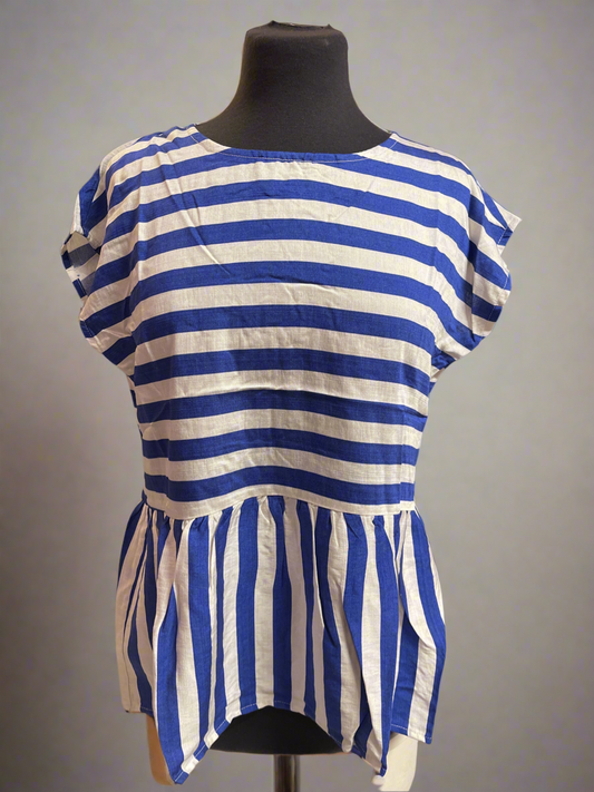 Striped Shirt with Bow Tie Back