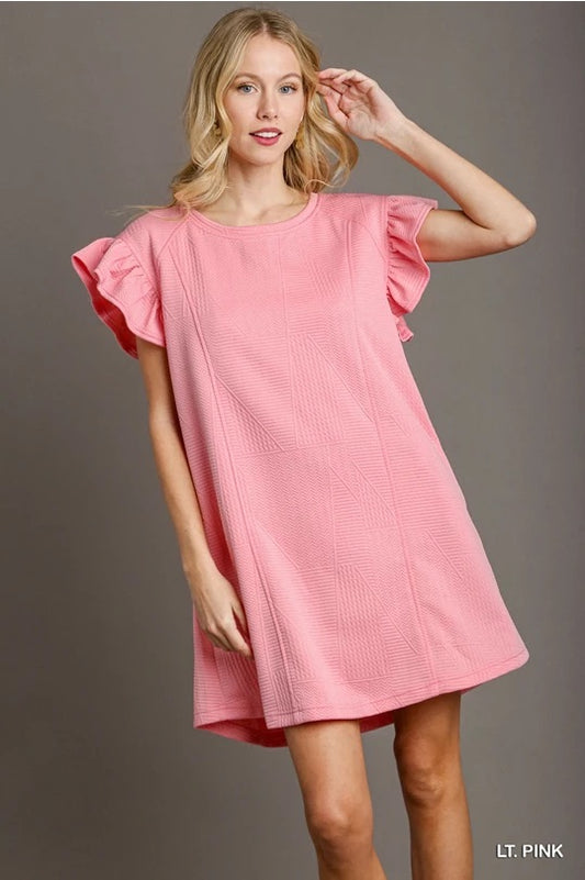 Jacquard Pink Umgee Dress
