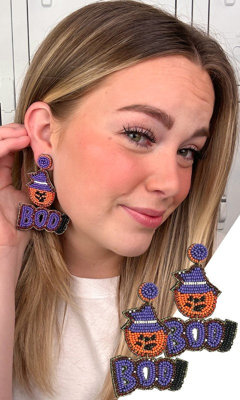 Jack O Lantern BOO Earrings