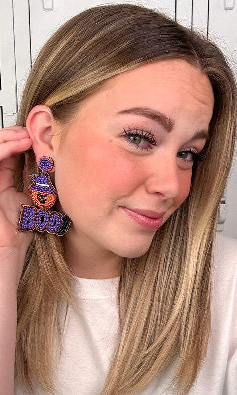 Jack O Lantern BOO Earrings