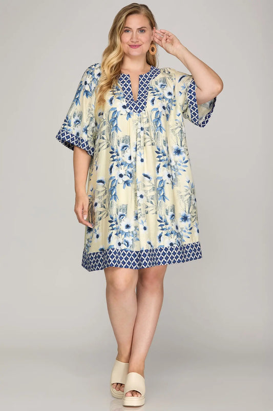 Blue Floral Mini