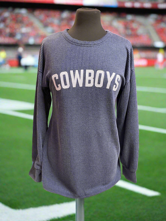 “Cowboys” Ribbed Long Sleeve