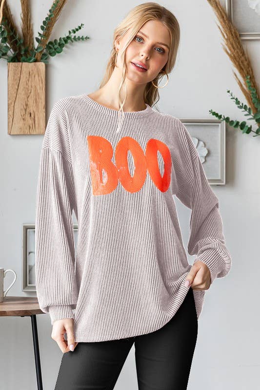 URBAN RIBBED SEQUINS HALLOWEEN TOP