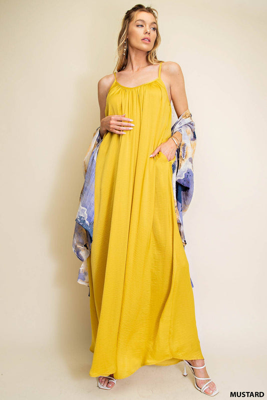 Gold Slip Maxi Dress