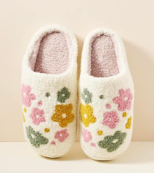 Floral and Cream Slipper