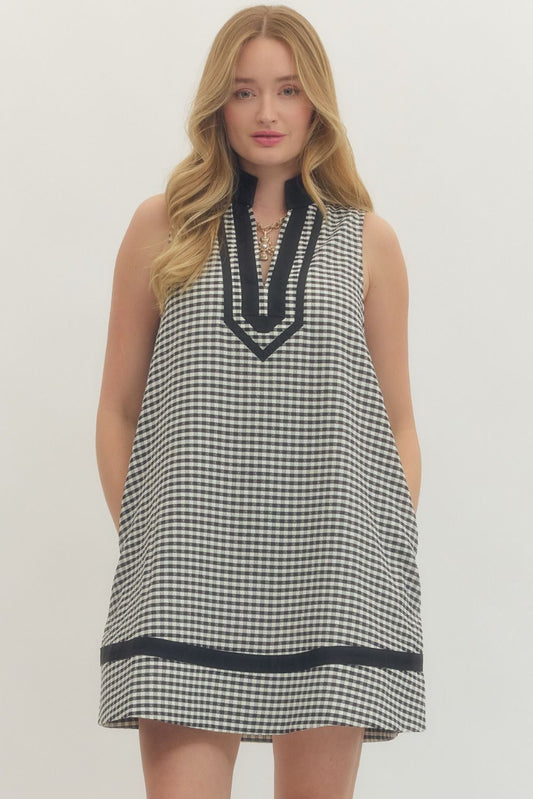 Blue Gingham Sleeveless