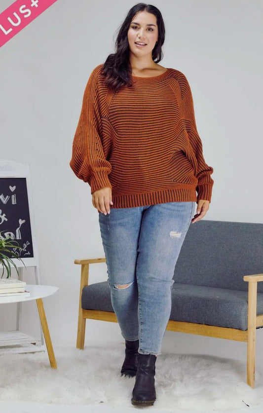 Plus Rust Sweater