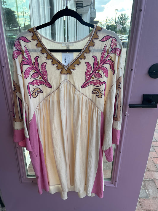 Easel Pink Mini Dress