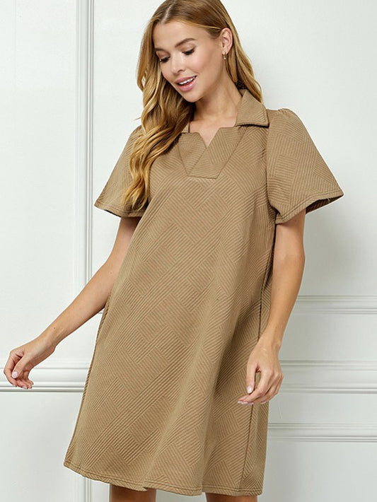 Tan Textured Dress