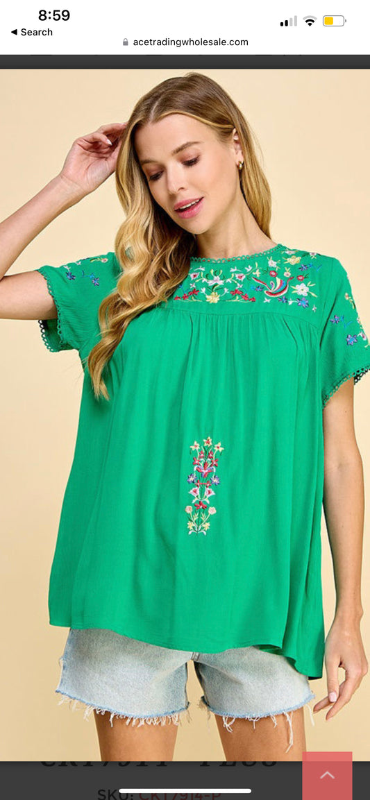 Lily Green Floral