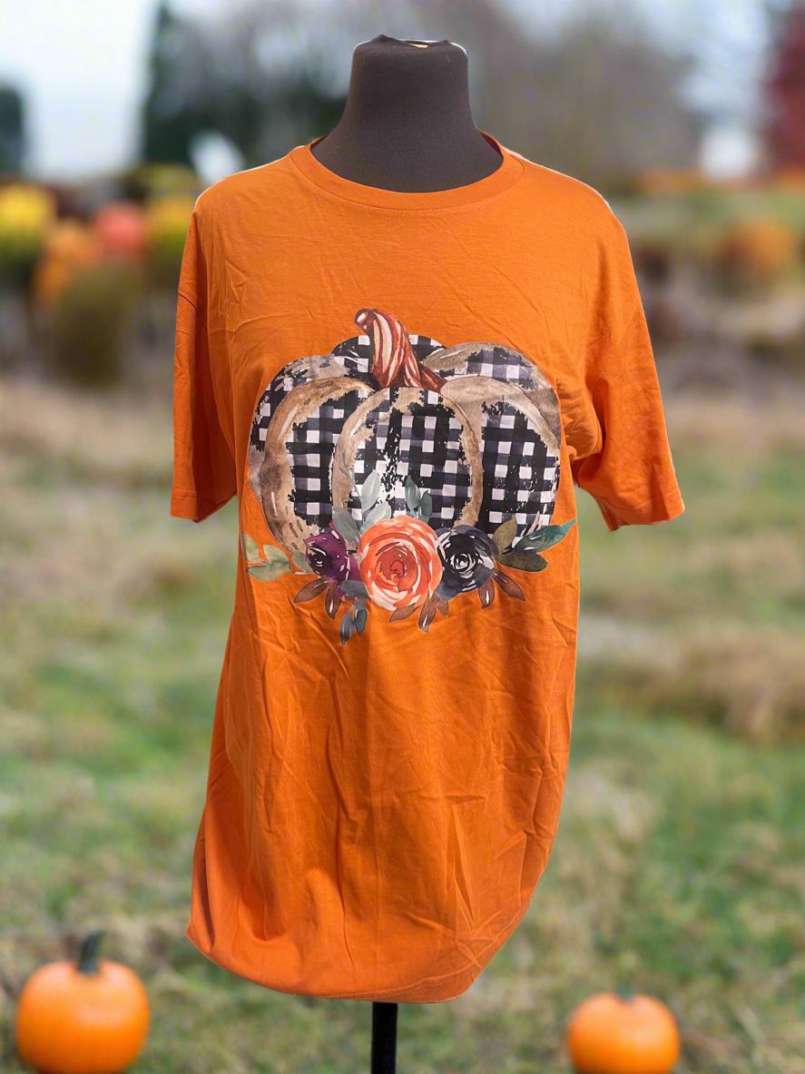 Checkered Pumpkin T-Shirt