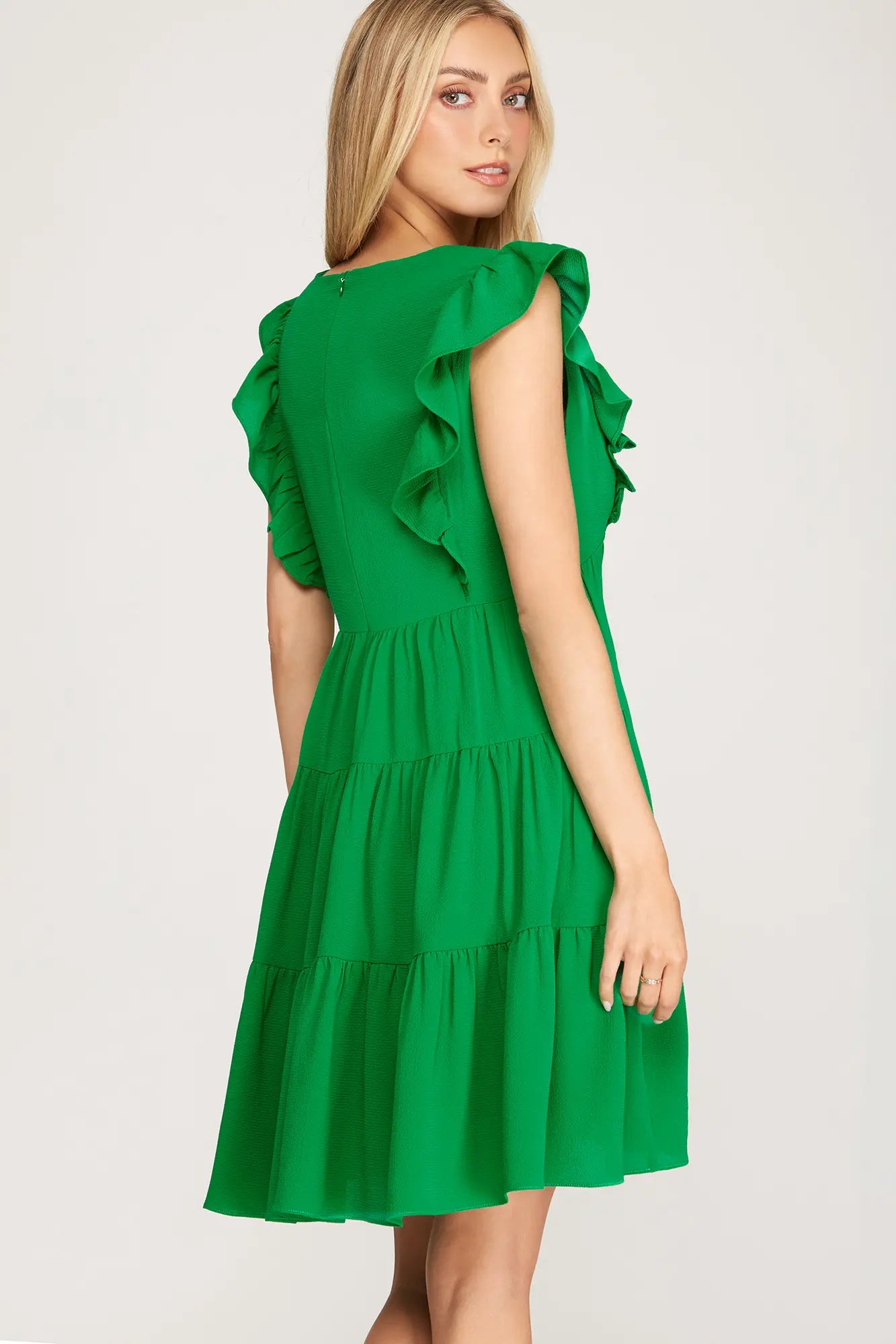 Green Ruffle She and Sky