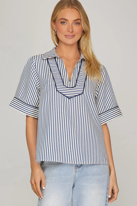 Blue Striped She and Sky