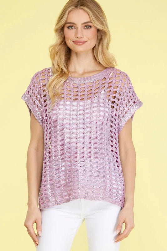 Mesh Top Lilac with Metalic