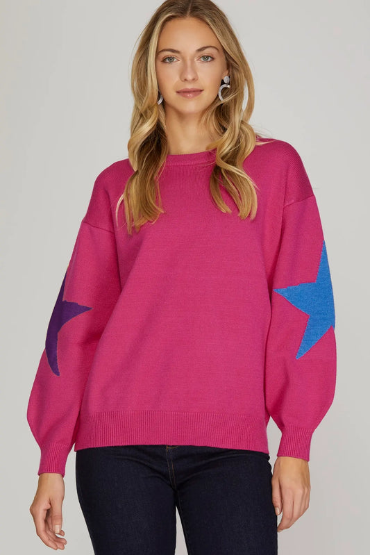 Star Sweater Pink