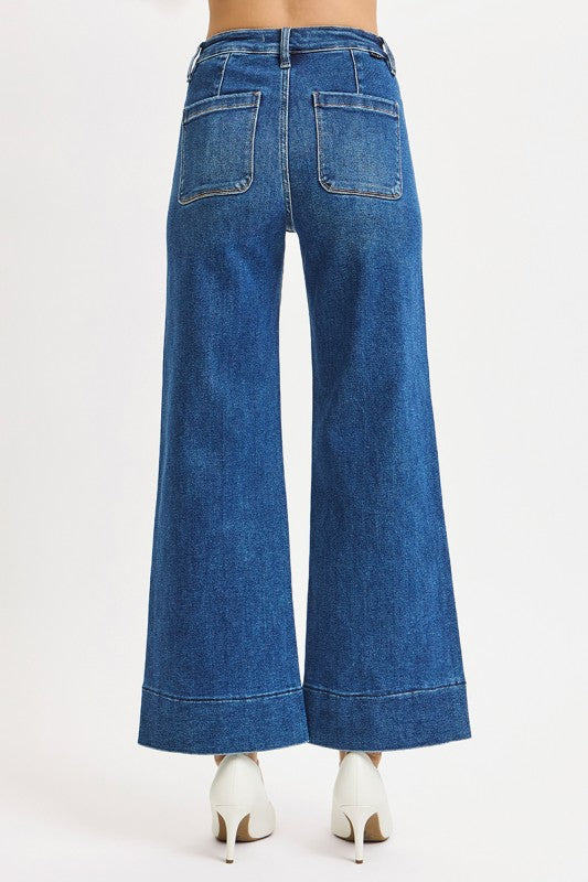 High Rise Crop Patch Pocket Jean