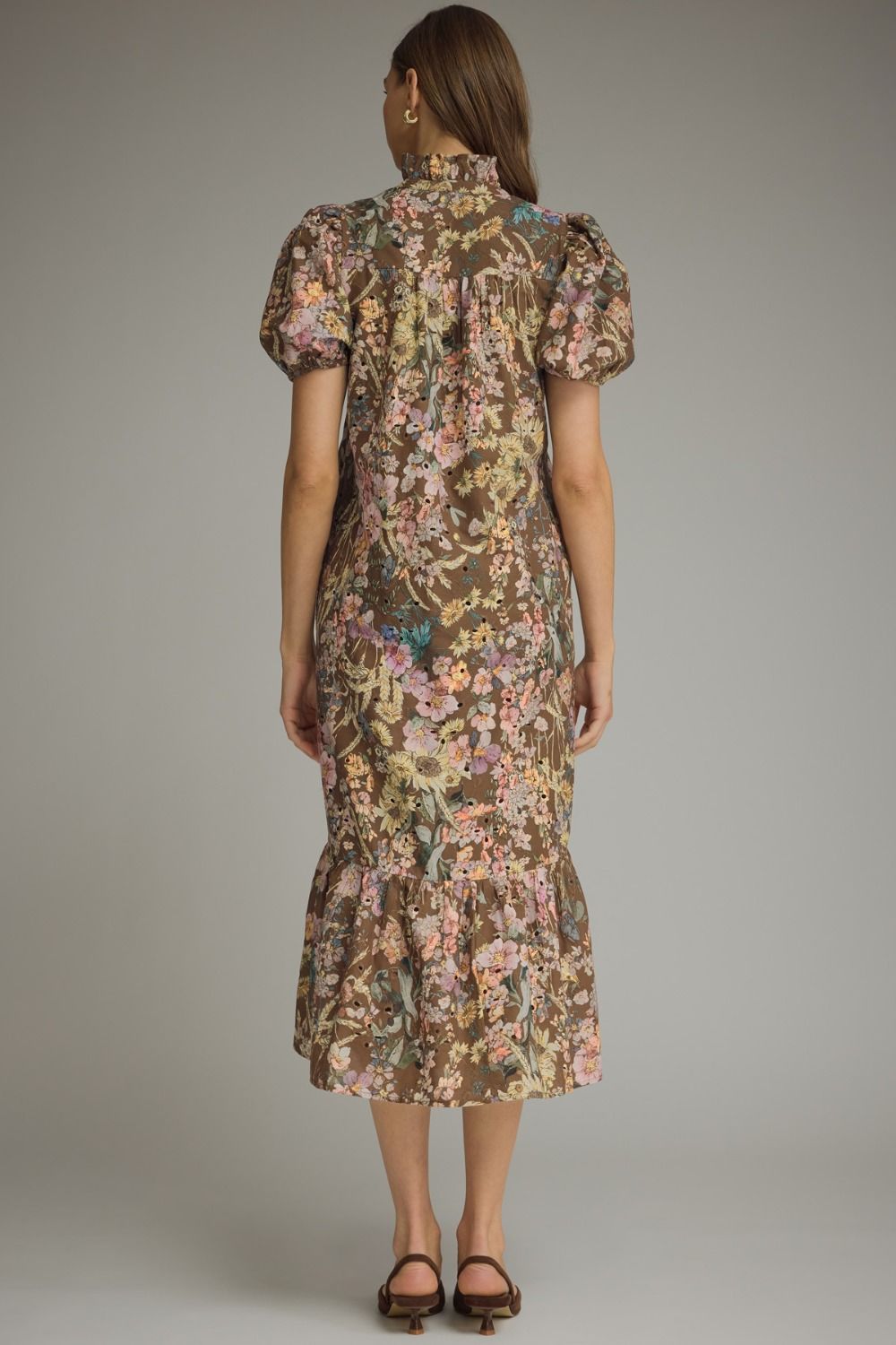 Floral Eyelet Midi Dress