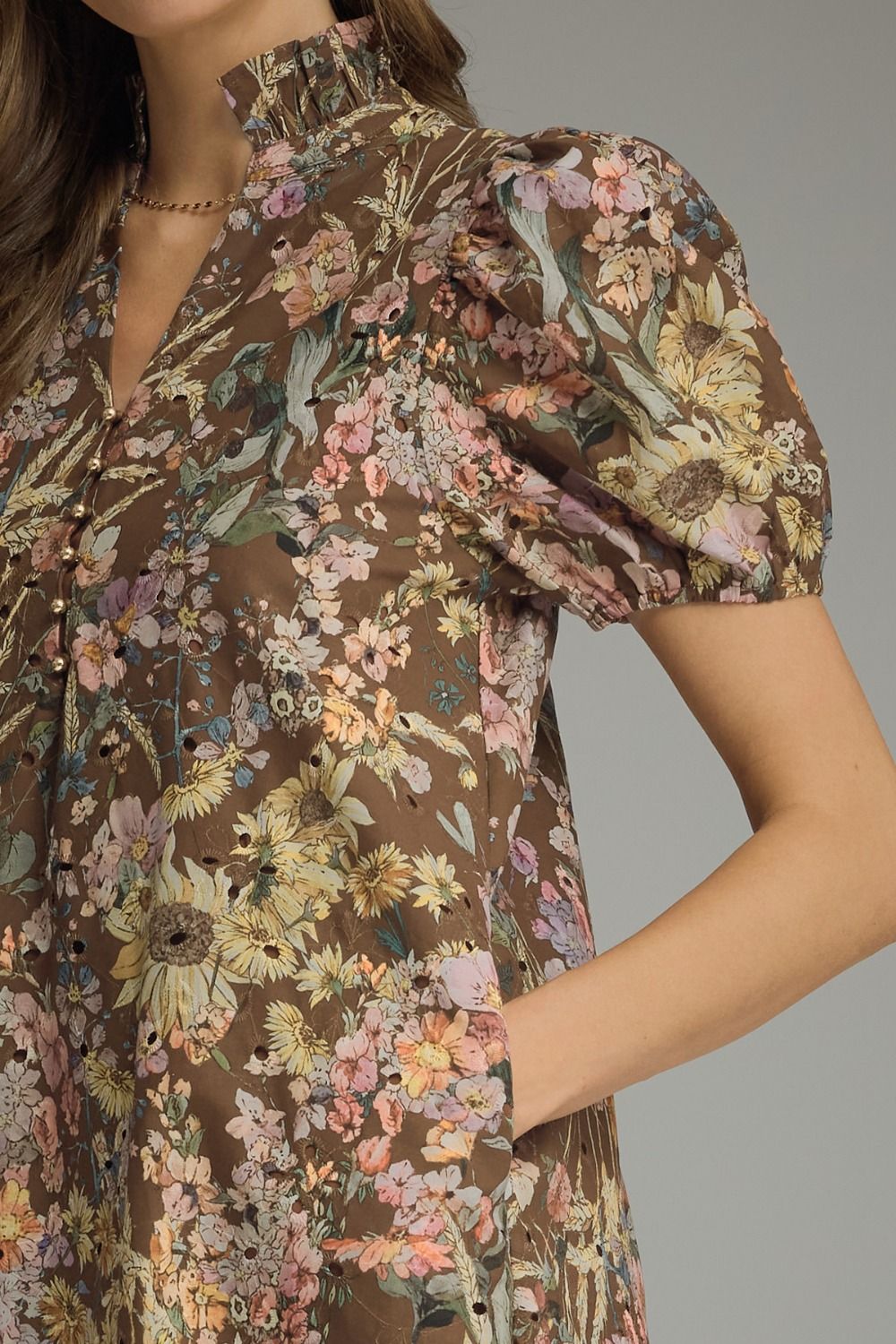 Floral Eyelet Midi Dress