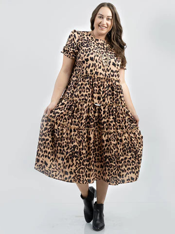 Leopard Tiered Dress