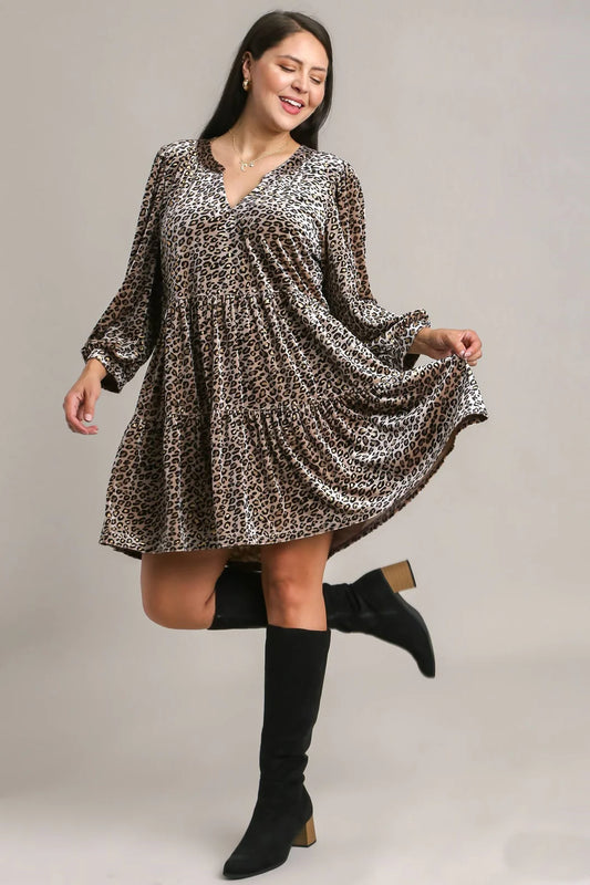 Velvet Leopard Dress