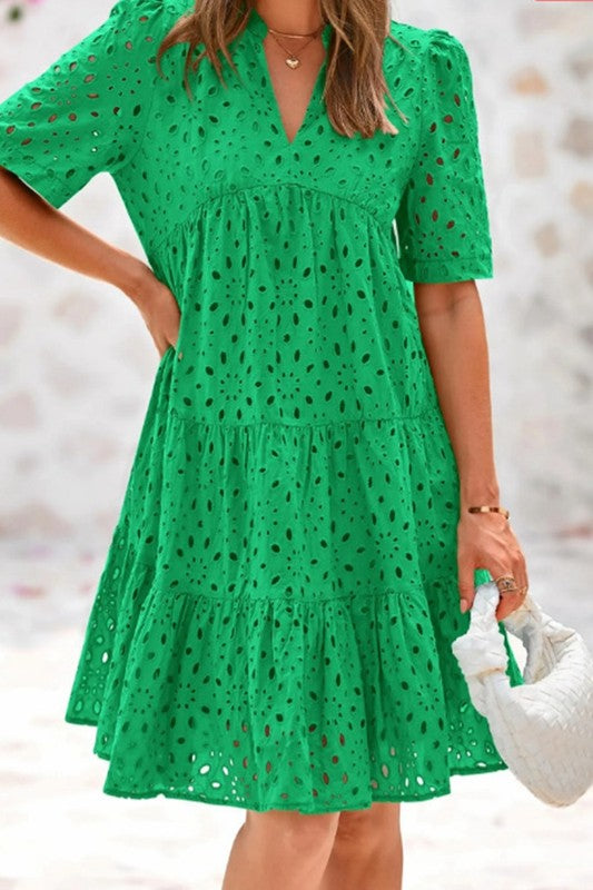 Floral Hollowed Out Dress