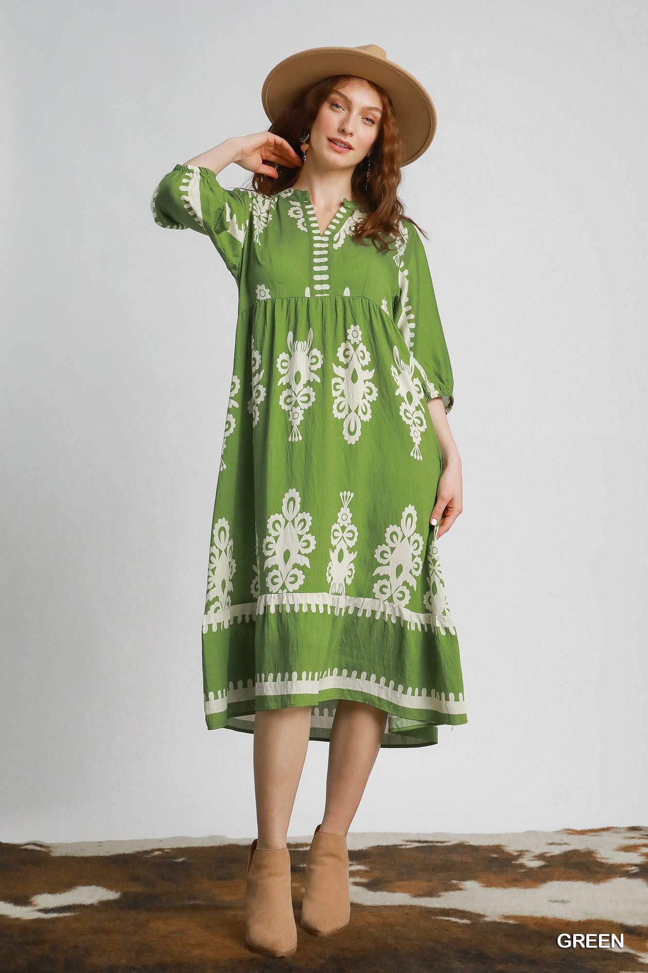 Umgee Desert Bloom Midi Dress