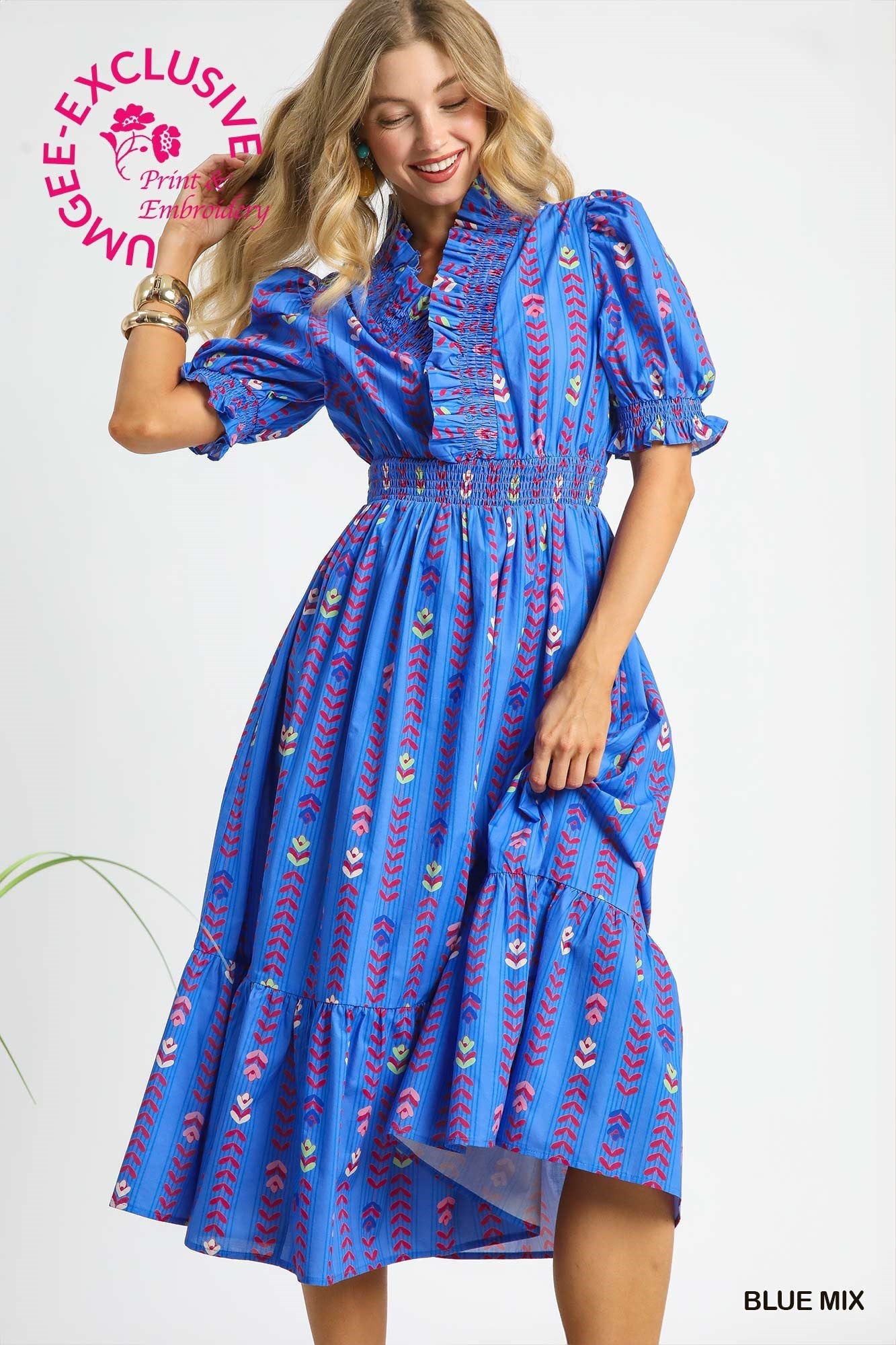 Umgee Spring Midi Dress