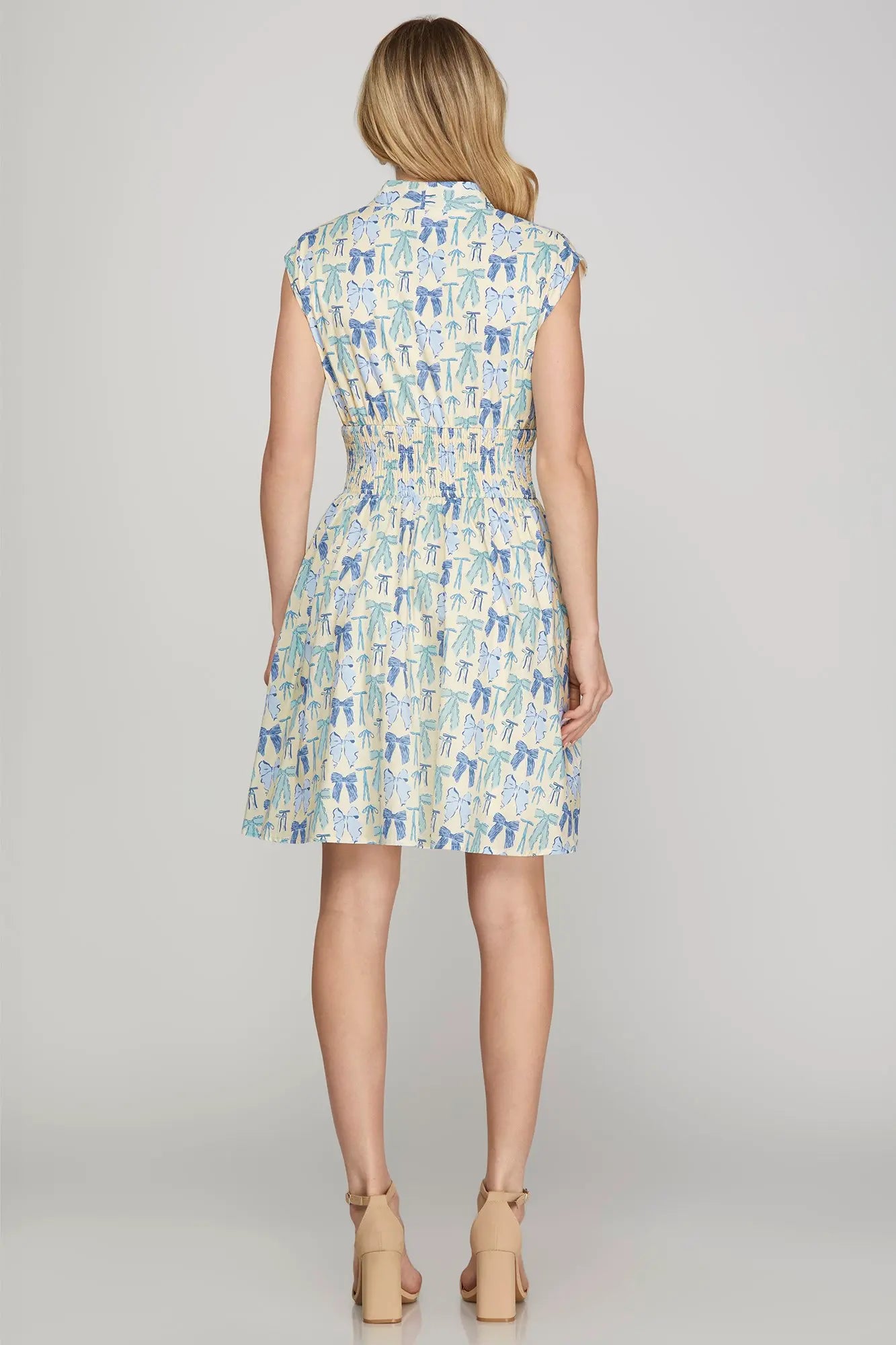 Smocked Mini Dress with Pockets