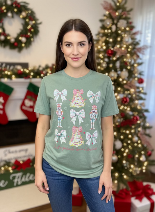 Rhinestone Bow + Nutcracker T-Shirt