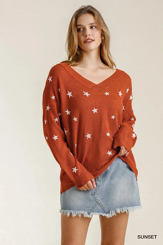 Star Stamped Sweater