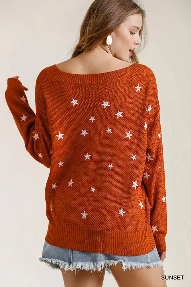 Star Stamped Sweater