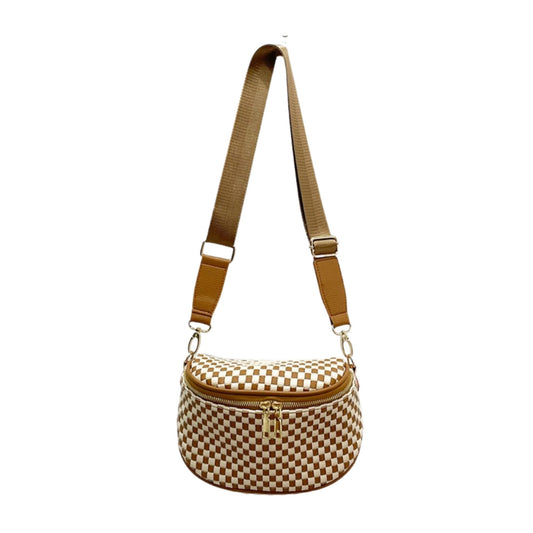 Woven Checkered Cross Body