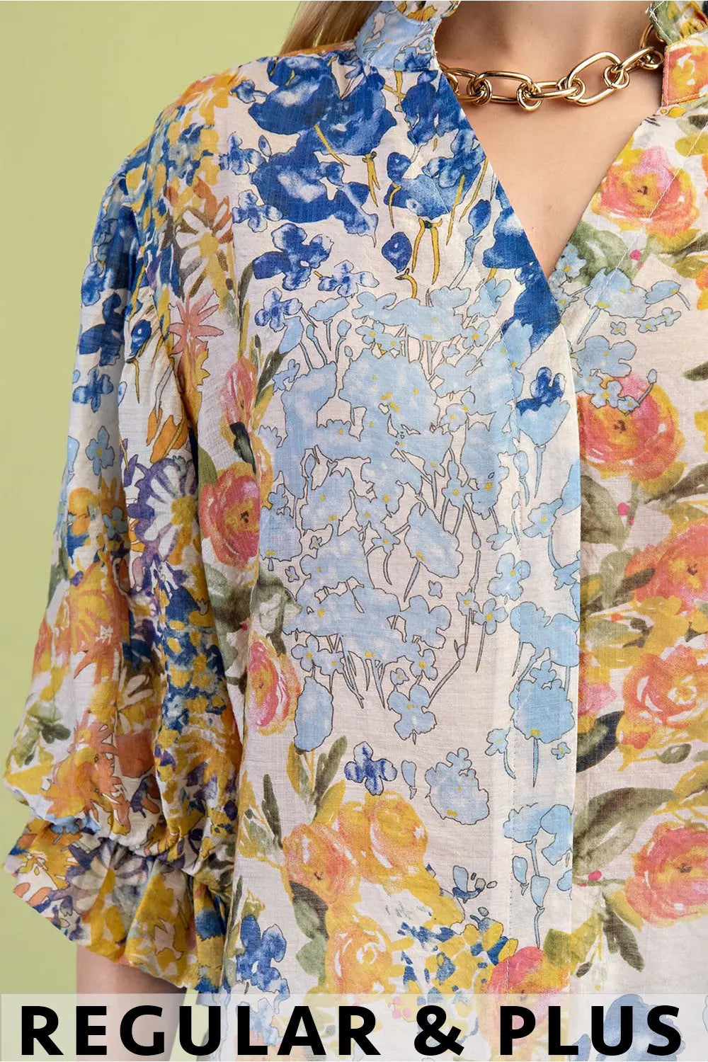 Floral Print Button Down Top